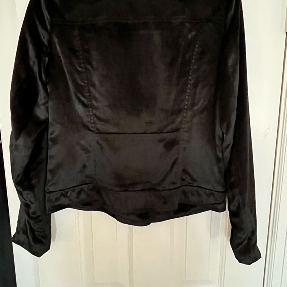 Trouvé Black Velvet Biker Jacket - Picture 2 of 5